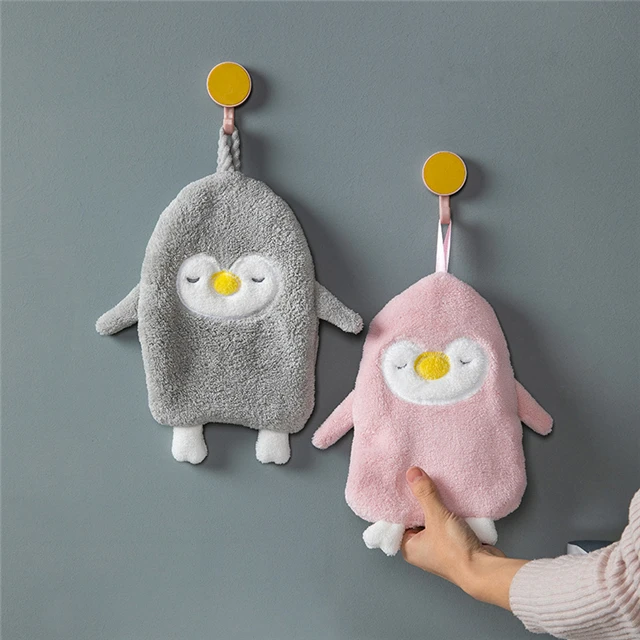 Cute Cartoon Penguin Hanging Toilet Hand Towel Available On Both Sides Cleaning Cloth Household Cleaning Tool, As show
Cute Cartoon Penguin Hanging Toilet Hand Towel Available On Both Sides Cleaning Cloth Household Cleaning Tool, As show