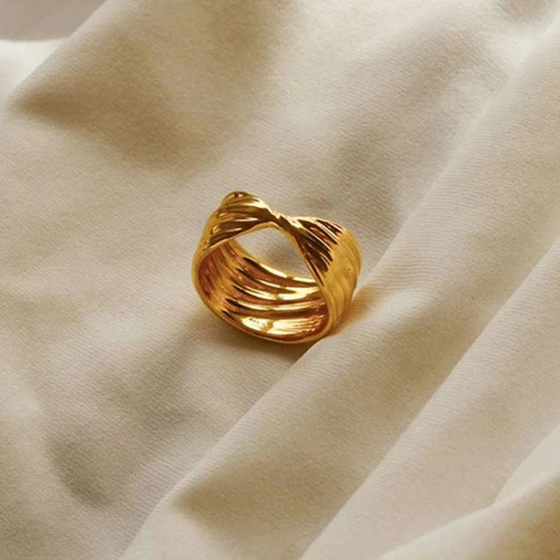 New Arrivals Fashion Women Jewelry 18K Gold Plated Stainless Steel Irregular Finger Rings, Gold color
New Arrivals Fashion Women Jewelry 18K Gold Plated Stainless Steel Irregular Finger Rings, Gold color
