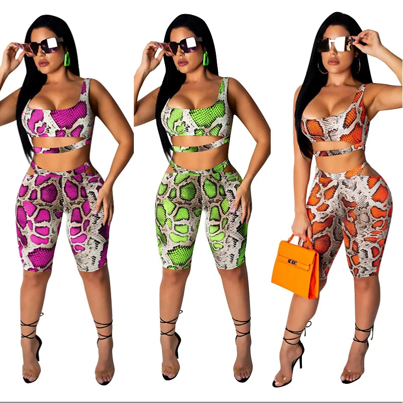 Fashion Snake Skin Printed Outfits Short Jumpsuit Casual Shinny Tube Top and Shorts Bodycon Two Piece Set 15000 Pcs 1pc/opp Bag
Fashion Snake Skin Printed Outfits Short Jumpsuit Casual Shinny Tube Top and Shorts Bodycon Two Piece Set 15000 Pcs 1pc/opp Bag