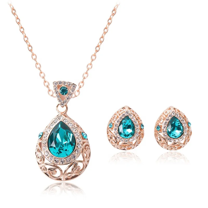 PUSHI simple style necklace blue gemstone water drop necklace alloyed necklace set wedding women bridal jewelry sets
PUSHI simple style necklace blue gemstone water drop necklace alloyed necklace set wedding women bridal jewelry sets