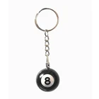 Number 8 billiard ball keychain,full set billiard ball keyring