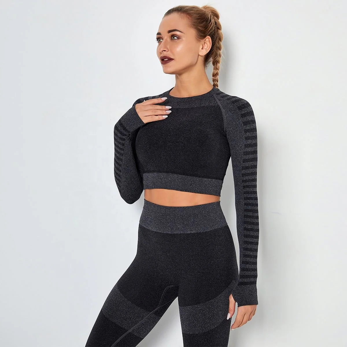 VOOGUE High Waits Gym Fitness Leggings Tops Yoga Set Sports Bra Shorts Set, Picture shows
VOOGUE High Waits Gym Fitness Leggings Tops Yoga Set Sports Bra Shorts Set, Picture shows
