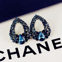 Fashion Chinese Women Jewelry Round Created Blue Party Charms Water Droplets Big Large Earrings
Fashion Chinese Women Jewelry Round Created Blue Party Charms Water Droplets Big Large Earrings