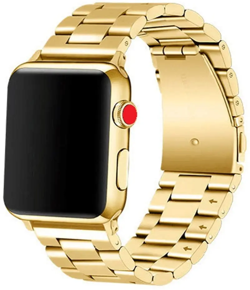 Gold High Quality Stainless Steel Metal Band for Apple Watch Stainless Steel Metal Link Strap for iWatch Band Series 6 5 4 44mm
Gold High Quality Stainless Steel Metal Band for Apple Watch Stainless Steel Metal Link Strap for iWatch Band Series 6 5 4 44mm