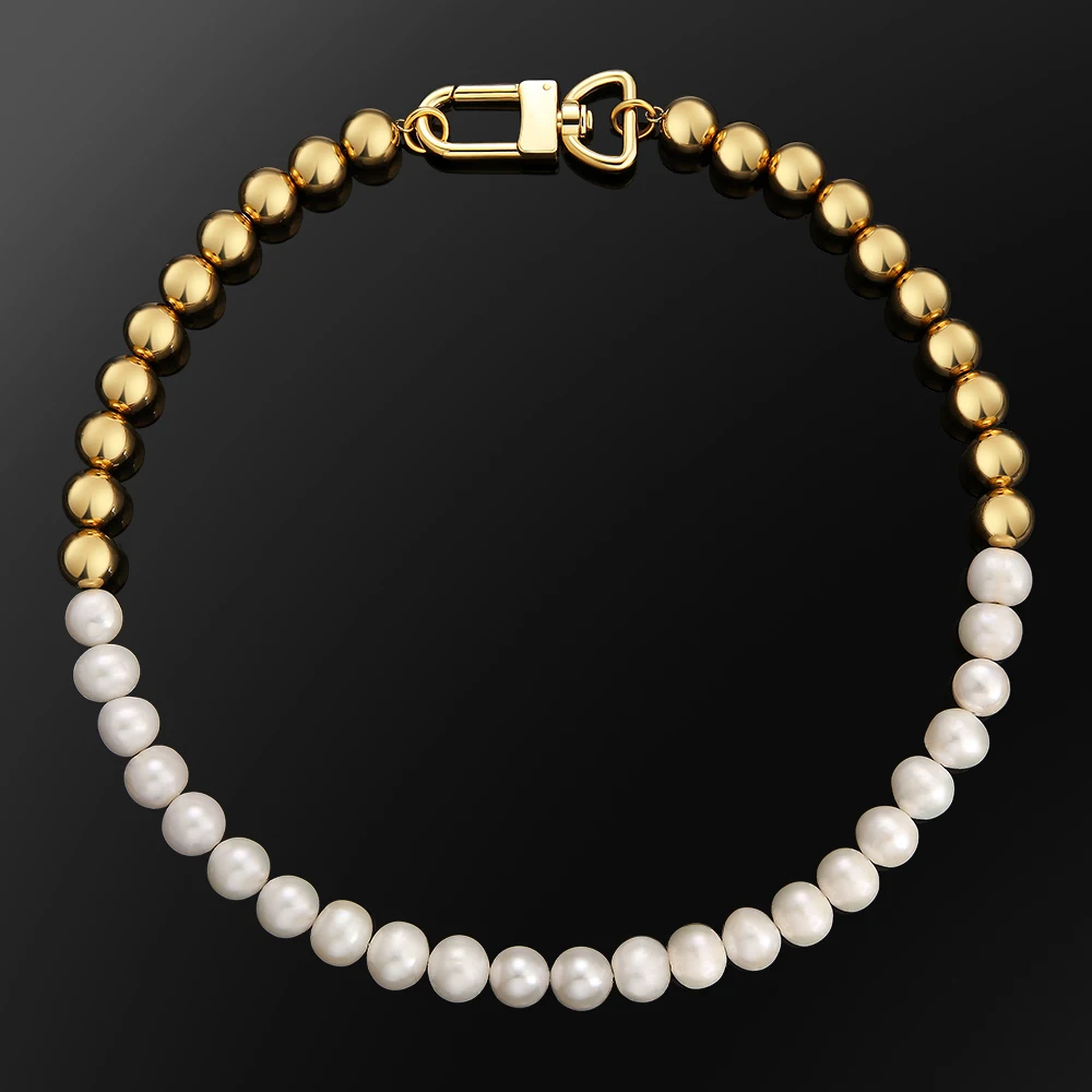 KRKC Luxury custom 18K silver gold plated women half beads and pearl necklace jewelry lady natural freshwater pearl chain
KRKC Luxury custom 18K silver gold plated women half beads and pearl necklace jewelry lady natural freshwater pearl chain