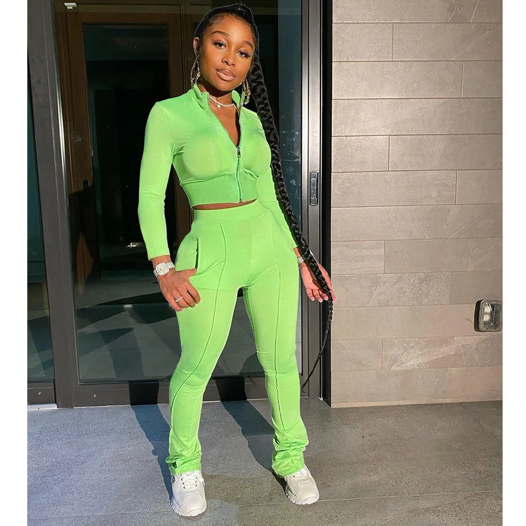 Solid Color Sport Workout Tracksuits Zipper Stand Collar Long Sleeve Two 2 Piece Joggers Pants Set Women Tracksuit -YS, White,pink,orange,gray,black,green,khaki
Solid Color Sport Workout Tracksuits Zipper Stand Collar Long Sleeve Two 2 Piece Joggers Pants Set Women Tracksuit -YS, White,pink,orange,gray,black,green,khaki