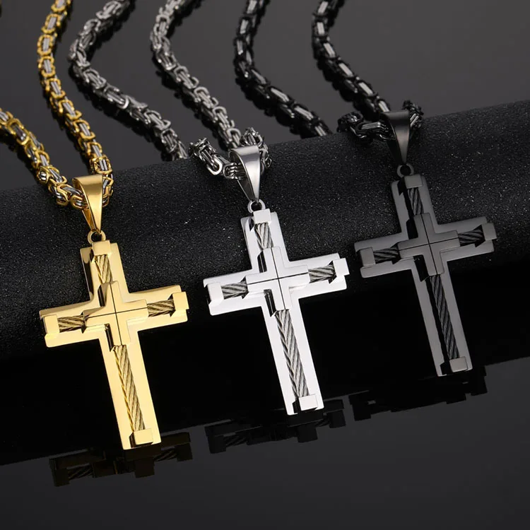 New fashion wire rope cross necklaces manufacturers supply stainless steel jewelry ankh necklace men cross necklace wholesale
New fashion wire rope cross necklaces manufacturers supply stainless steel jewelry ankh necklace men cross necklace wholesale