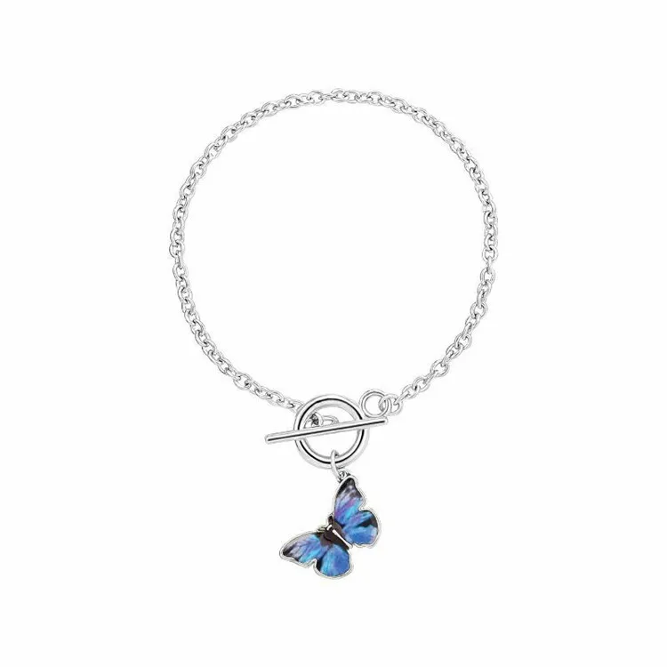 Butterfly Blue Fashion Jewelry Oil Drip Silver Necklace for Women Gift for Girlfriend
Butterfly Blue Fashion Jewelry Oil Drip Silver Necklace for Women Gift for Girlfriend