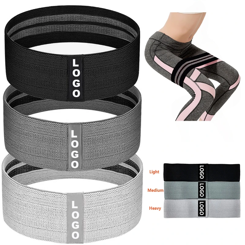 Customized logo Resistance Bands for Legs and Butt, Fabric Workout Loop Bands, Set of 3, Dark gray & light gray & black
Customized logo Resistance Bands for Legs and Butt, Fabric Workout Loop Bands, Set of 3, Dark gray & light gray & black