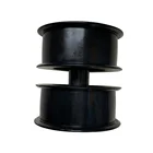 Machined cast steel double belt pulley with shaft