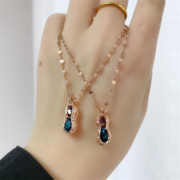 Wholesale Simple New Korean Stainless Steel Gold Plated Women Crystal Gemstone Peanut Choker Necklace
Wholesale Simple New Korean Stainless Steel Gold Plated Women Crystal Gemstone Peanut Choker Necklace