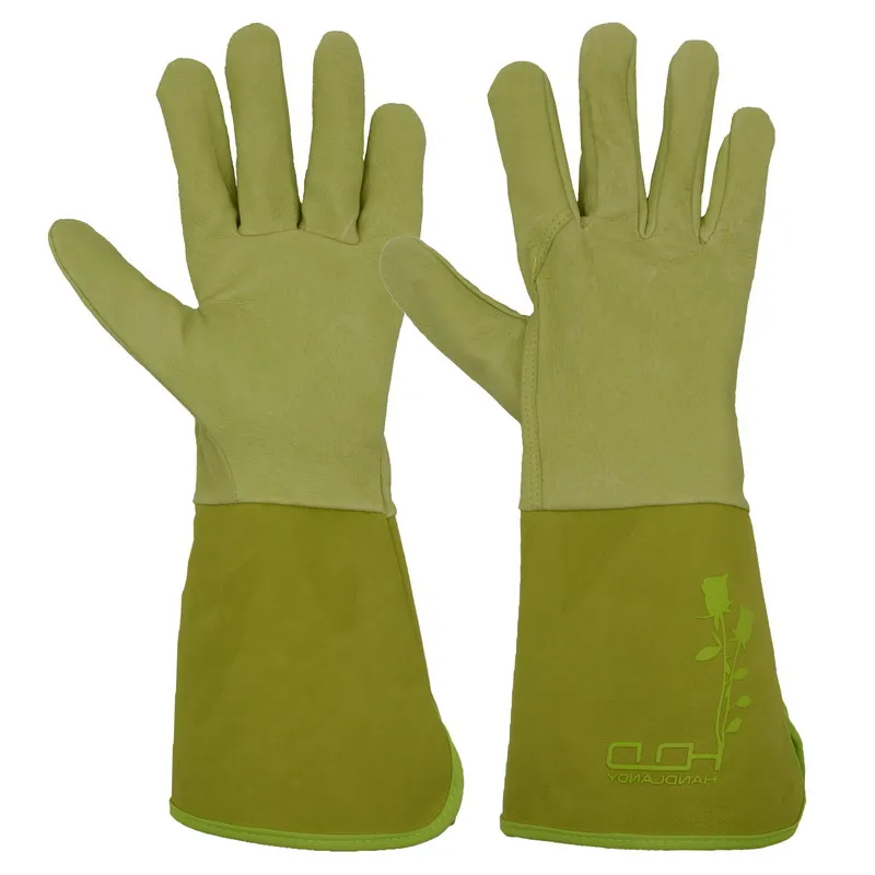 PRI Yardwork Women Long Cuff Pigskin Leather Ladies Rose Pruning Gardening Work Gloves, 60% split pig skin, 40%mesh
PRI Yardwork Women Long Cuff Pigskin Leather Ladies Rose Pruning Gardening Work Gloves, 60% split pig skin, 40%mesh