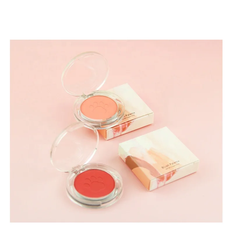 vegan Face cosmetics 10 colors pink red cat claw blush makeup palette With Names private label