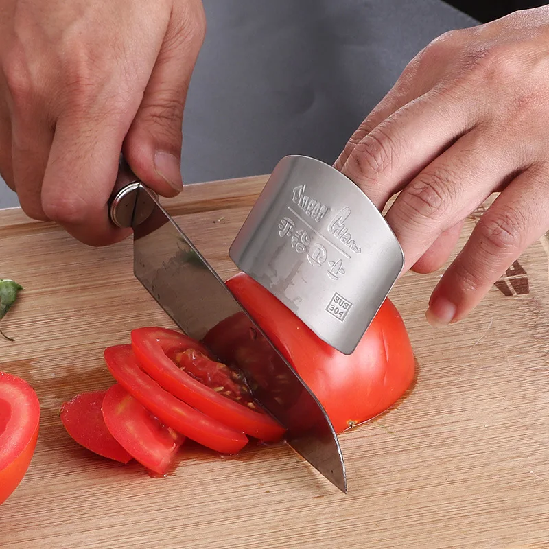 Food grade 304 stainless steel vegetable cutting finger guard anti-cutting finger protective cover vegetable cutting hand guard, Silver
Food grade 304 stainless steel vegetable cutting finger guard anti-cutting finger protective cover vegetable cutting hand guard, Silver