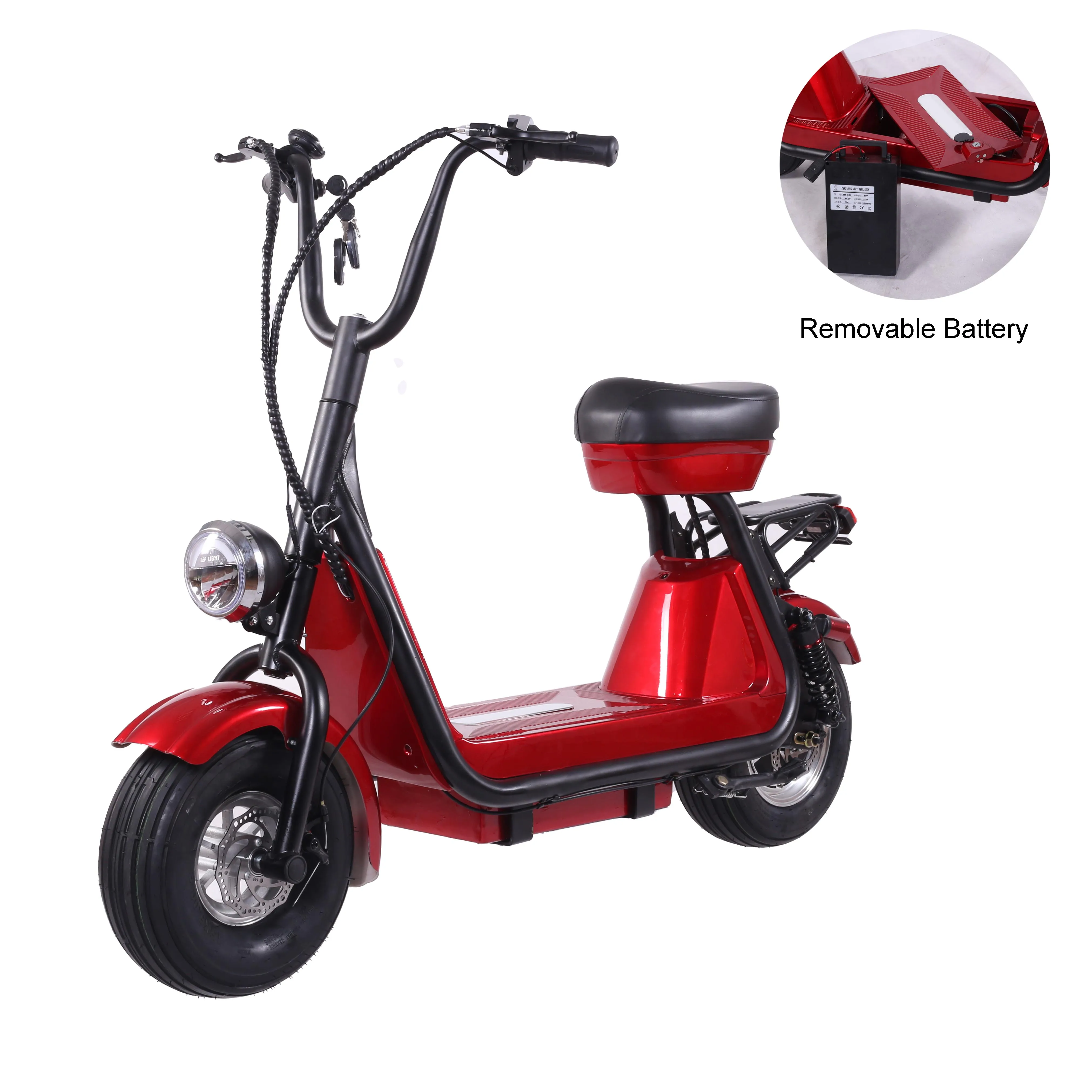 12 inch 800W kick off road fat tire wheel motorcycle citycoco electric scooters with removable battery
12 inch 800W kick off road fat tire wheel motorcycle citycoco electric scooters with removable battery