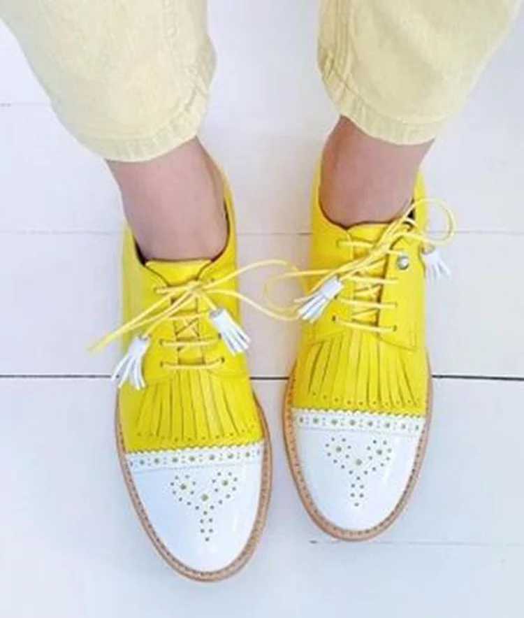 2021 Women Vintage Style Oxford Round Toe Handmade Flat Sneakers Ladies Lace Up Tassel Loafers Shoes, Yellow,gold,green,blue,pink
2021 Women Vintage Style Oxford Round Toe Handmade Flat Sneakers Ladies Lace Up Tassel Loafers Shoes, Yellow,gold,green,blue,pink