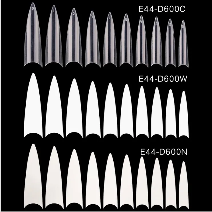Ready To Ship 600 pcs Full Clear Ghost Tip French Style Long Stiletto Nail Tips, Natural white clear
Ready To Ship 600 pcs Full Clear Ghost Tip French Style Long Stiletto Nail Tips, Natural white clear