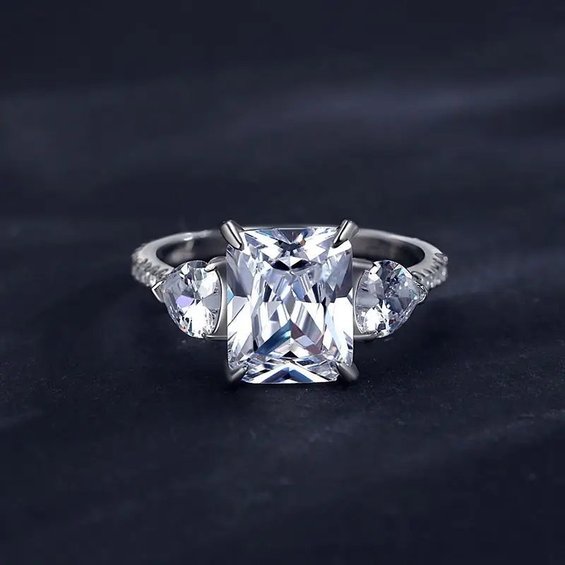 8mm Square Cubic Zircon 925 Morganite Sterling Silver Wedding Diamond Engagement Ring For Women
8mm Square Cubic Zircon 925 Morganite Sterling Silver Wedding Diamond Engagement Ring For Women
