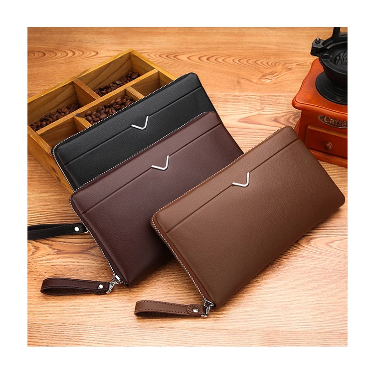 Men's Bag Business Leisure Soft Leather Purse Card Holder Large Capacity Handbag, Black brown khaki
Men's Bag Business Leisure Soft Leather Purse Card Holder Large Capacity Handbag, Black brown khaki