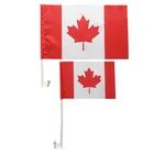 Canadian Car Flag Polyester Outdoor Printing Plastic Handle Car Flags of Canada