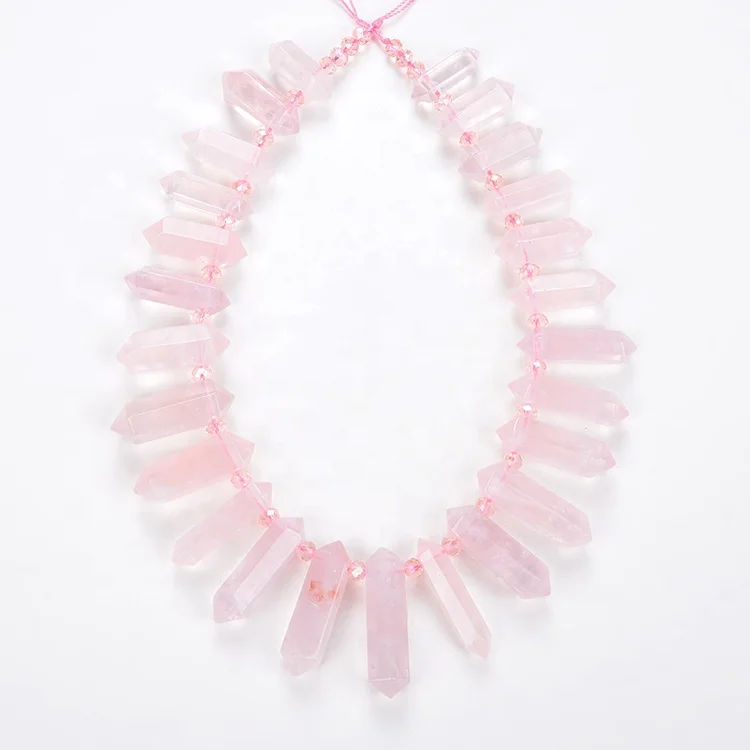 High quality natural Rose Quartz Stone beads healing crystal double point GEM PENDANT for jewelry DIY bracelet necklace, 100% natural color
High quality natural Rose Quartz Stone beads healing crystal double point GEM PENDANT for jewelry DIY bracelet necklace, 100% natural color
