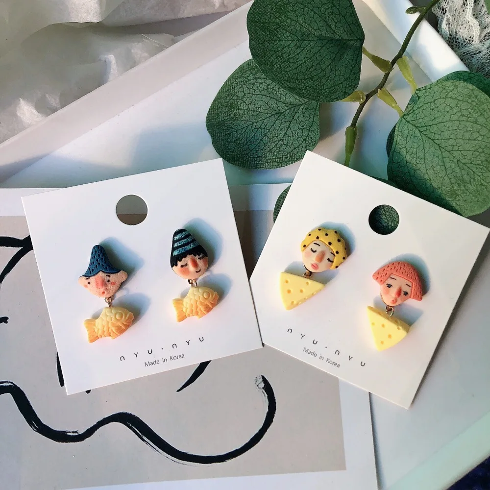 JUHU New creative personality abstract funny funny doll earrings retro cheese earrings S925 silver needle jewelry for women, Colorful
JUHU New creative personality abstract funny funny doll earrings retro cheese earrings S925 silver needle jewelry for women, Colorful