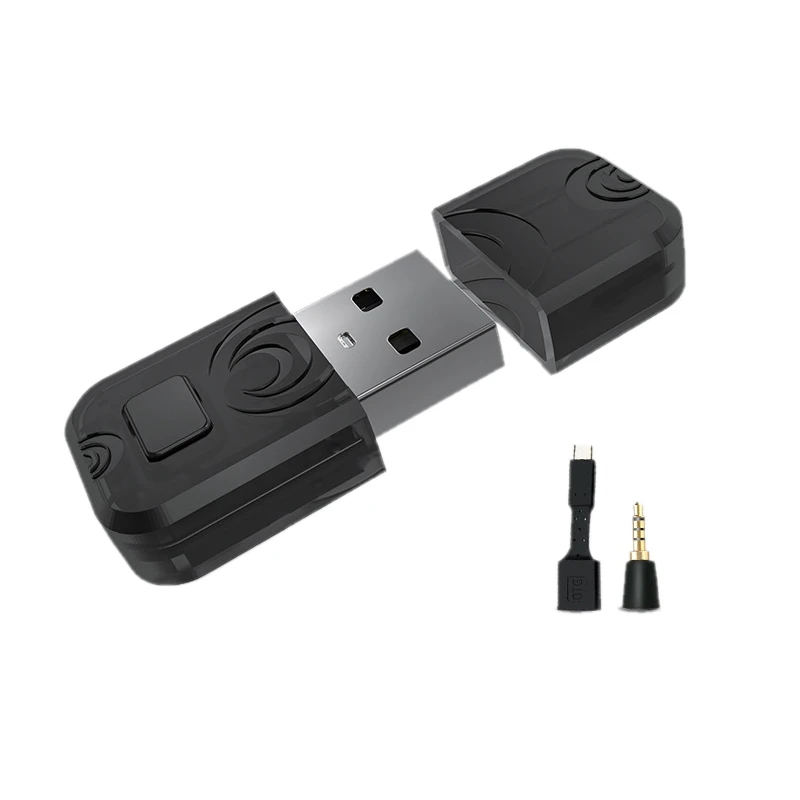 

PS5 USB Mini Dongle Receiver Dongle BT Audio Transmitter Headphone Speakers Adapter for PC PS4 PS5 Nintendo Switch, Black
