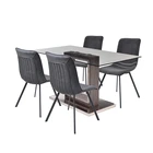 China product tables and chairs used for restaurant furniture MDF table glass table