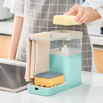 The New Multifunctional Dishwashing Brush Pot Presses Automatic Liquid Detergent Liquid Box Sink With Towel Bar Rack
The New Multifunctional Dishwashing Brush Pot Presses Automatic Liquid Detergent Liquid Box Sink With Towel Bar Rack