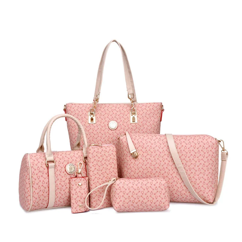 2021 High Quality Fashion PU Leather 6pcs In 1 Set Clutch Purses Ladies Bags Women Handbags Women Tote Bag, Red, grey, white, pink, brown
2021 High Quality Fashion PU Leather 6pcs In 1 Set Clutch Purses Ladies Bags Women Handbags Women Tote Bag, Red, grey, white, pink, brown