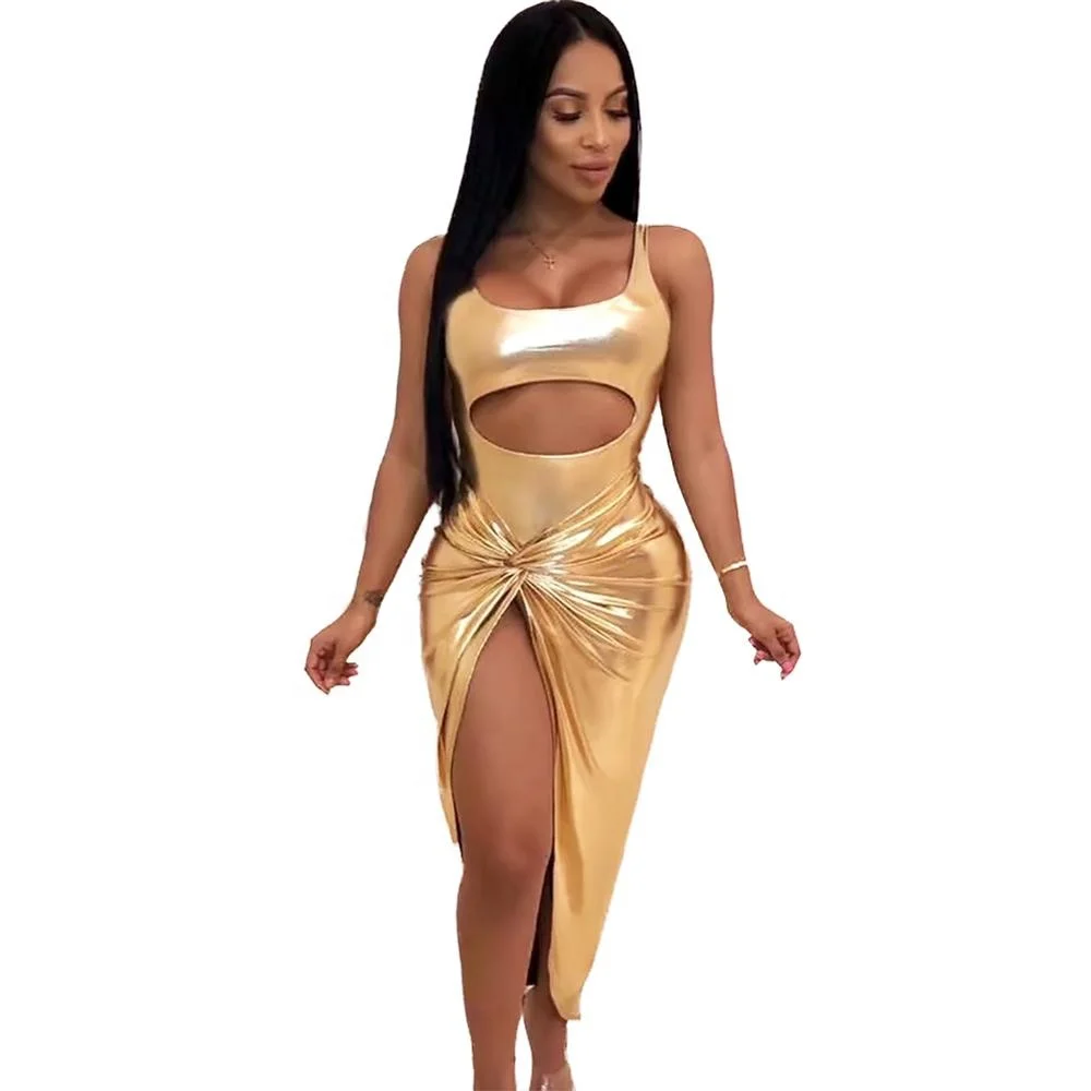 Women Bandage dress In stock Glow Glitter Gold metallic bodysuit and wrap skirt 2 Piece Set F1821, Gold silver
Women Bandage dress In stock Glow Glitter Gold metallic bodysuit and wrap skirt 2 Piece Set F1821, Gold silver