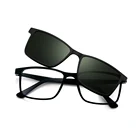 Best price retro square mens polarized clipon sunglasses ultem
