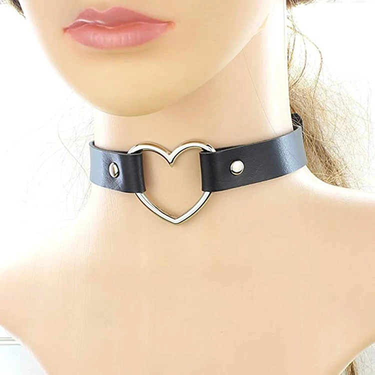 wholesale sexy love heart shape adjustable PU leather punk gothic choker collar necklace for women
wholesale sexy love heart shape adjustable PU leather punk gothic choker collar necklace for women