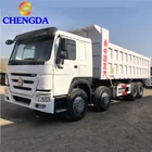 SINO TRUCK 12 Wheeler 30 Cubic Meters HOWO 40tons 8x4 Used Dump Tipper Truck With HYVA