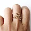 Gold Silver Color A-Z 26 Letters Initial Name Ring for Women Men Geometric Alloy Creative Finger Ring Jewelry