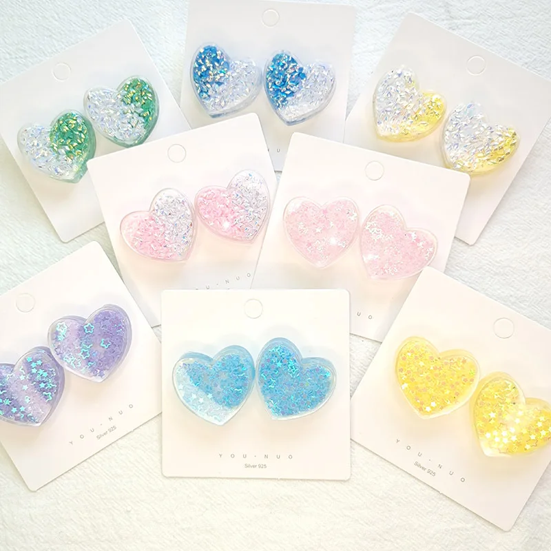 JUHU S925 Silver Needle Love Heart Earrings Resin Peach Heart Shaped Fashion Earrings Wholesale Women, Colorful
JUHU S925 Silver Needle Love Heart Earrings Resin Peach Heart Shaped Fashion Earrings Wholesale Women, Colorful