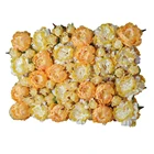 FW46-030 Custom white color Roll Up Wedding Decorative Artificial Silk Peony Flower Wall Panel Backdrop