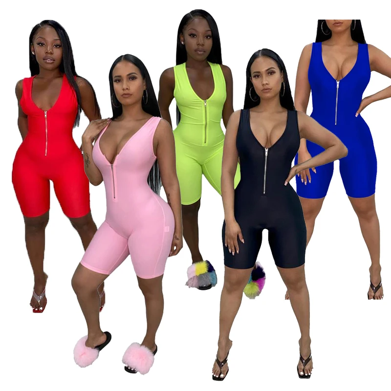 Ladies wholesale summer Short sport jumpsuit 2020 custom jump suit basic bodysuits women one piece jumpsuits and rompers, Yellow, black, pink, green
Ladies wholesale summer Short sport jumpsuit 2020 custom jump suit basic bodysuits women one piece jumpsuits and rompers, Yellow, black, pink, green