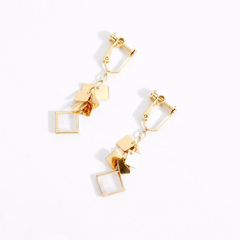 Bohemian gold earrings designs girls copper long dangle pendant earrings clip for women jewelry, Shiny gold
Bohemian gold earrings designs girls copper long dangle pendant earrings clip for women jewelry, Shiny gold