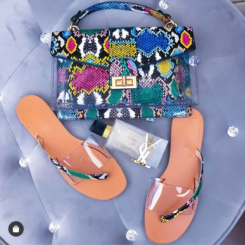 lady's matching slippers and bag purse set fashionables snake print handbag and shoes
lady's matching slippers and bag purse set fashionables snake print handbag and shoes