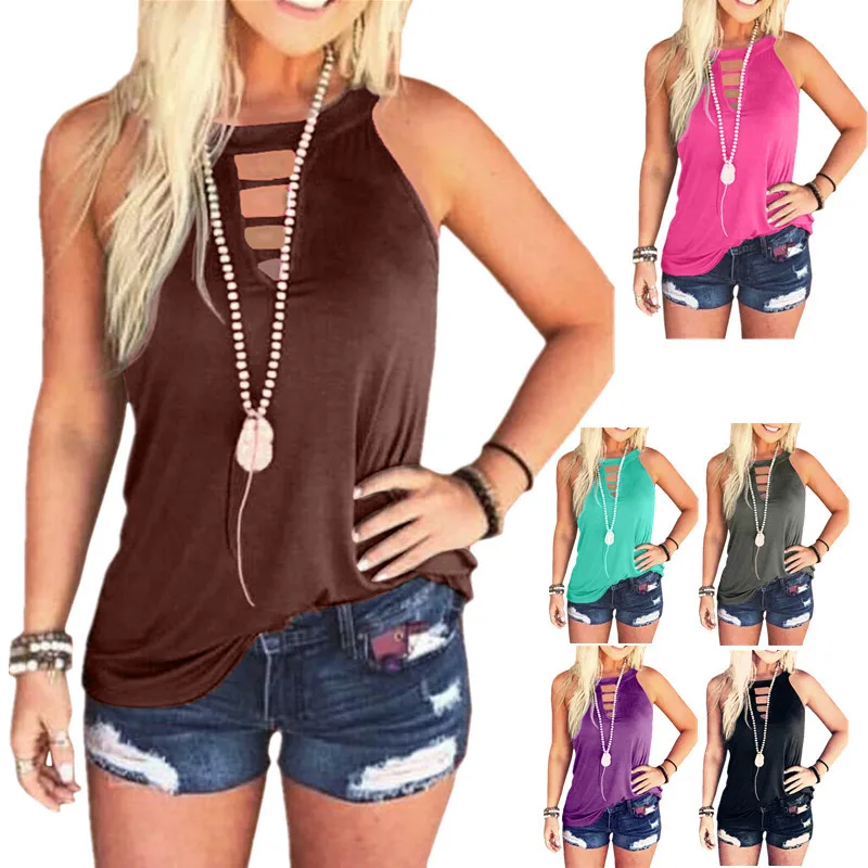 Light Weight New Arrival Women Sleeveless Solid Tops Cut Out Neck Women Tank Tops Plus Size Women Clothing, As shown
Light Weight New Arrival Women Sleeveless Solid Tops Cut Out Neck Women Tank Tops Plus Size Women Clothing, As shown