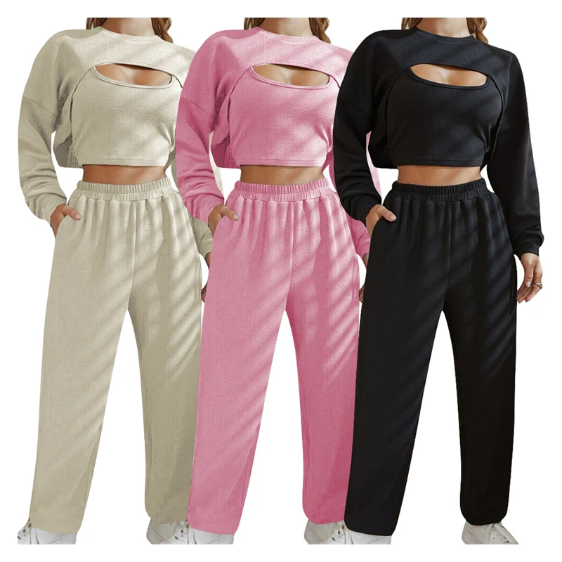 Solid Color Custom Logo Two Piece Pants Set 2 Piece Sports Set Joggers Pants Two Piece Pants Three Piece Set Women Clothing
Solid Color Custom Logo Two Piece Pants Set 2 Piece Sports Set Joggers Pants Two Piece Pants Three Piece Set Women Clothing