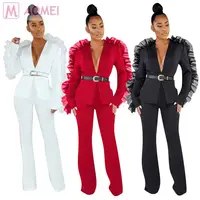 Q1073 new sexy mesh ruffle edge sleeve solid blazer Sexy Womens Clothing Sets 2 Pieces
Q1073 new sexy mesh ruffle edge sleeve solid blazer Sexy Womens Clothing Sets 2 Pieces