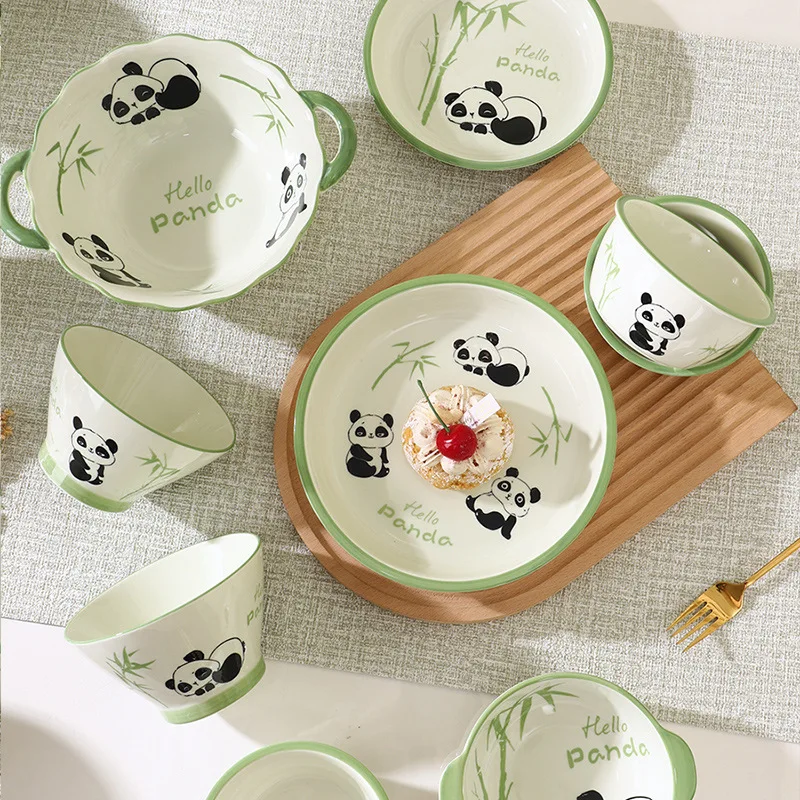 Panda Ceramic Rice Bowl Tableware Kitchen Tools Cute Cartoon Home Soup Bowl Baking Pan Creative Plate Cutlery Set Ceramic Bowl
Panda Ceramic Rice Bowl Tableware Kitchen Tools Cute Cartoon Home Soup Bowl Baking Pan Creative Plate Cutlery Set Ceramic Bowl