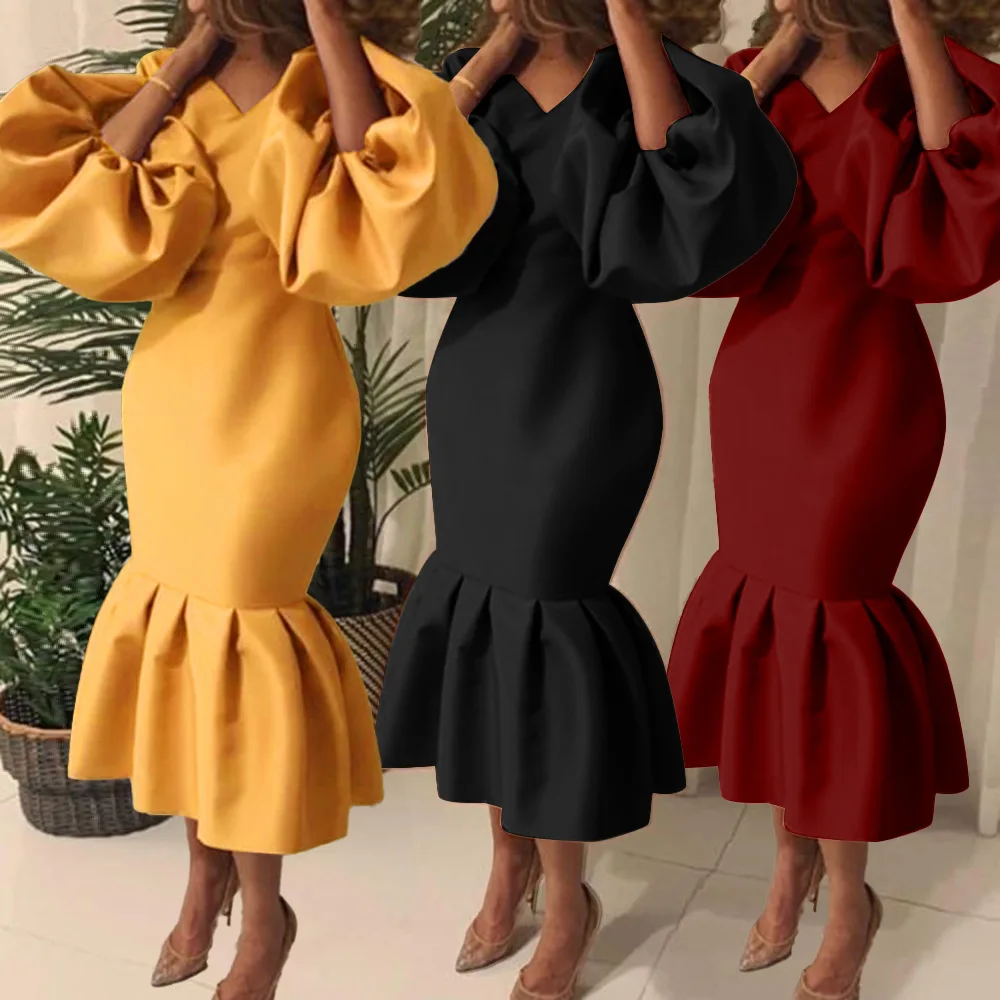 European and American African women's dress temperament slim plus-size dress evening dress, Picture
European and American African women's dress temperament slim plus-size dress evening dress, Picture