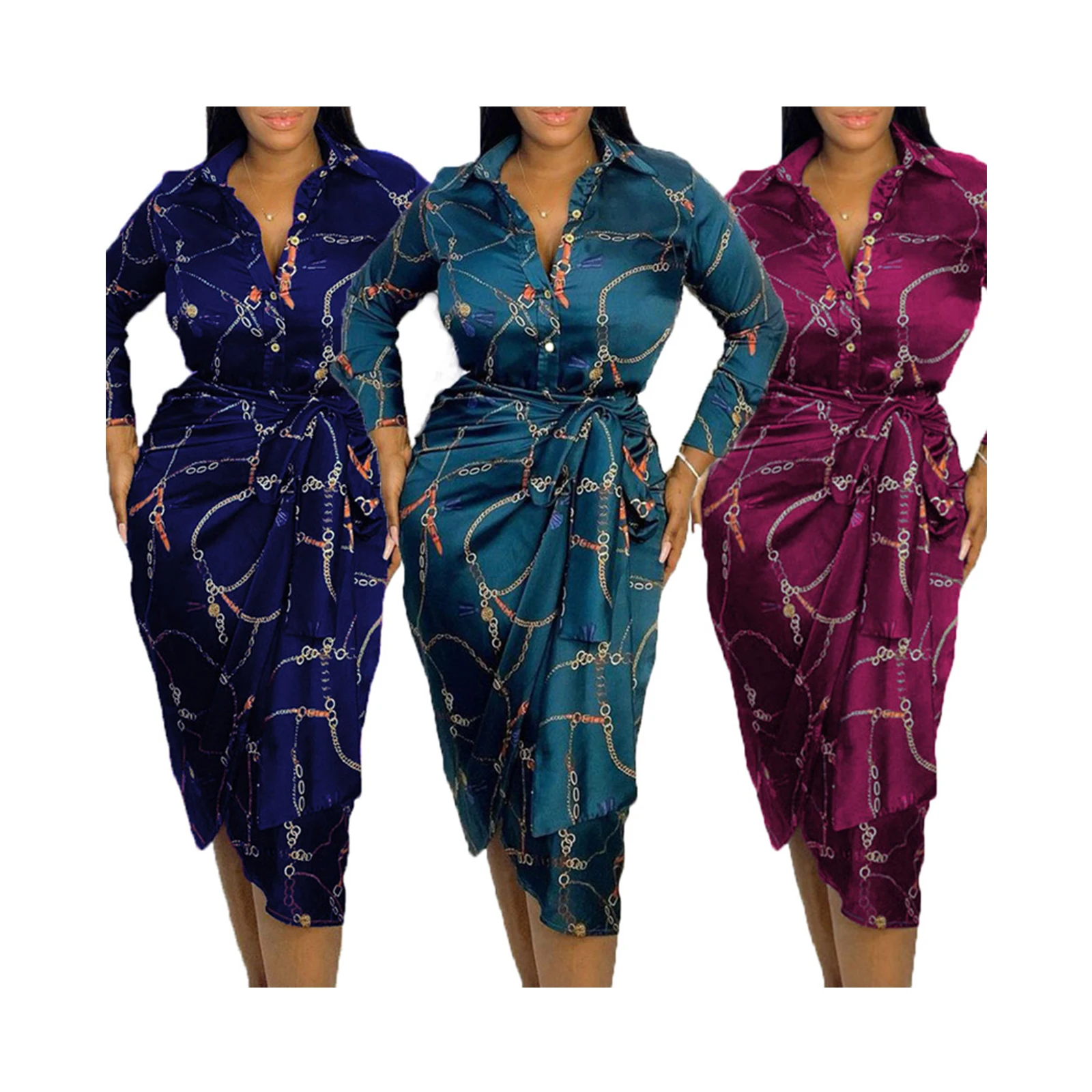 New arrival african style fashion long sleeve printing elegant lady formal T-shirt dress plus size women clothing, Customized color
New arrival african style fashion long sleeve printing elegant lady formal T-shirt dress plus size women clothing, Customized color