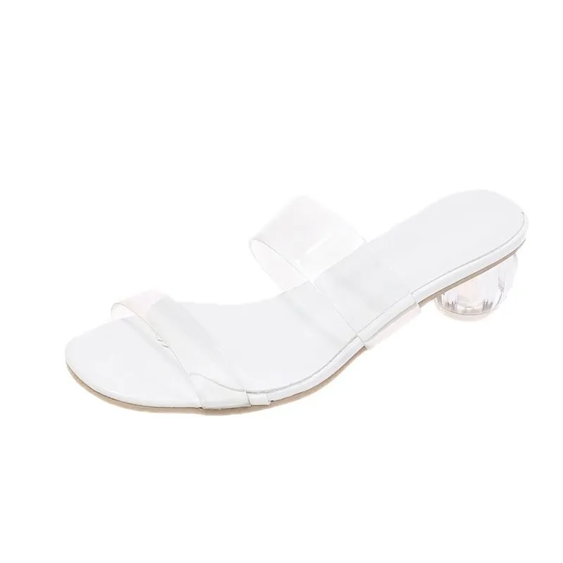 Summer Street Ladies Fashion Sandals Solid Color Open Toe Crystal Shaped Heel Transparent Straps Women Sandals 2021
Summer Street Ladies Fashion Sandals Solid Color Open Toe Crystal Shaped Heel Transparent Straps Women Sandals 2021