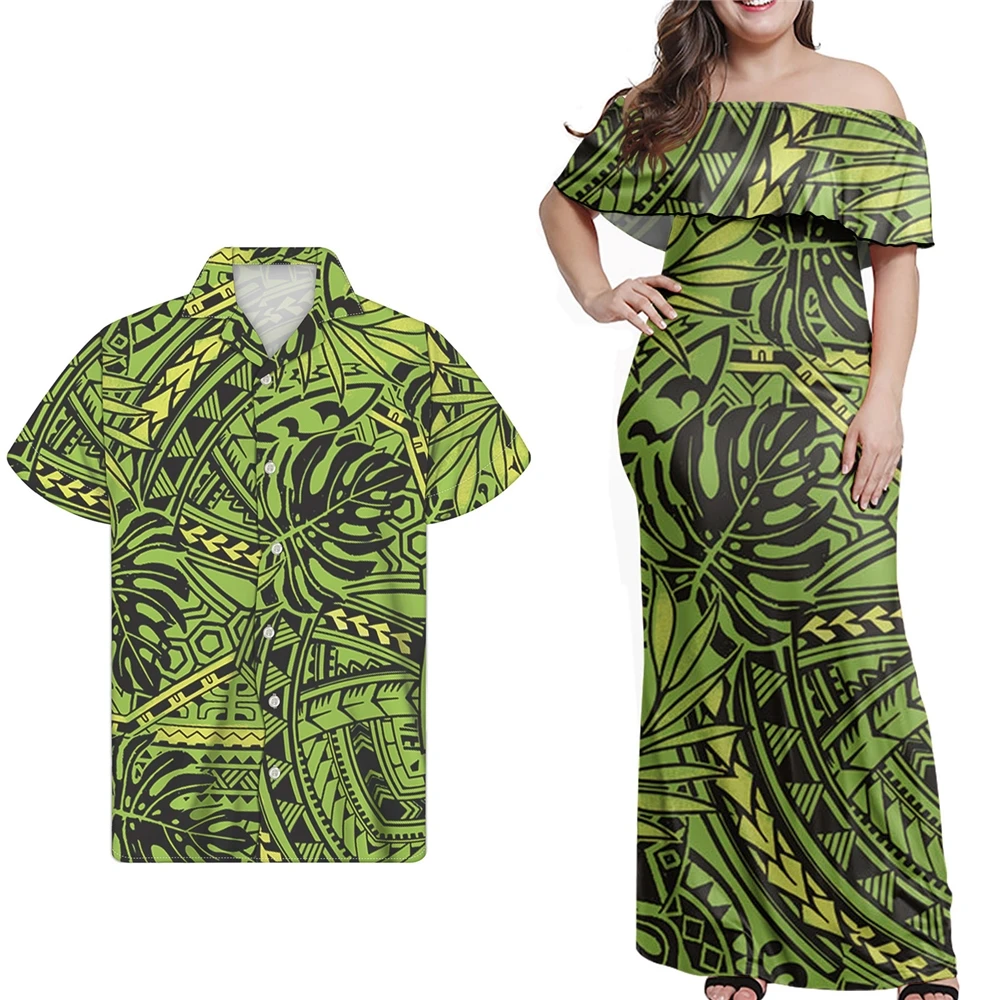 2pcs Sets Womens Clothing Polynesian Summer Tropical Banana Leaf Green Off Shoulder Ruffles Bodycon Cocktail Maxi Dresses Women, Customized color
2pcs Sets Womens Clothing Polynesian Summer Tropical Banana Leaf Green Off Shoulder Ruffles Bodycon Cocktail Maxi Dresses Women, Customized color