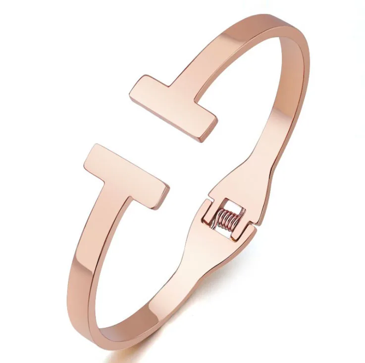 Latest T Square Gold Plating Cuff Bangles Bracelets For Women Jewelry, Steel color is itself, other colors are electroplated
Latest T Square Gold Plating Cuff Bangles Bracelets For Women Jewelry, Steel color is itself, other colors are electroplated