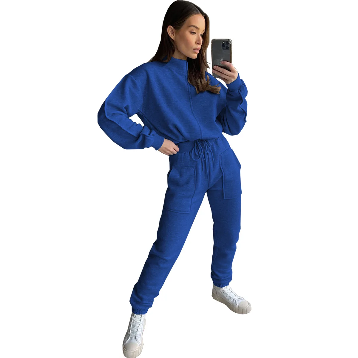 2021 Stylish Sweatsuit Sets Women Fleece Pullover Blanket High Waist Drawstring Pants Outfits With Big Pocket Two Piece Set, Picture
2021 Stylish Sweatsuit Sets Women Fleece Pullover Blanket High Waist Drawstring Pants Outfits With Big Pocket Two Piece Set, Picture